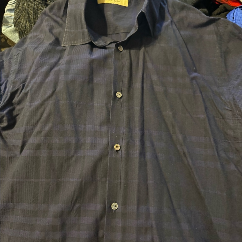 Burberry Men's Navy Blue Shirt